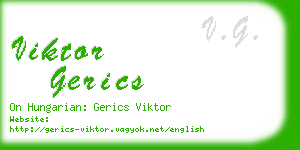 viktor gerics business card